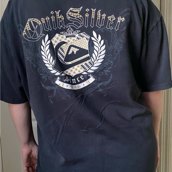 Vintage Quiksilver Black Graphic Oversized Tee - Picture 3 of 3